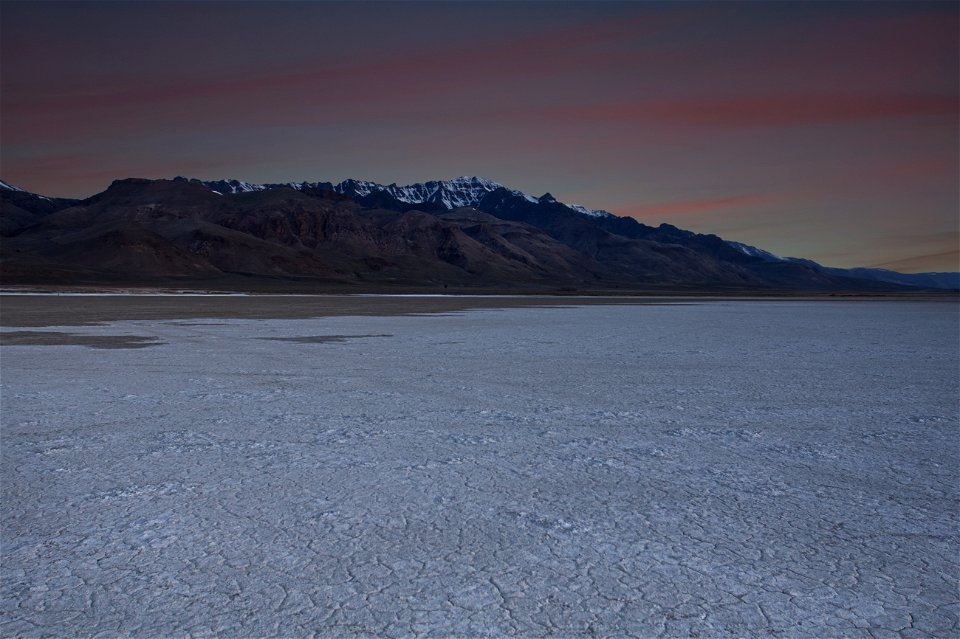 Steens Mountain from Alvord desert floor, Oregon photo