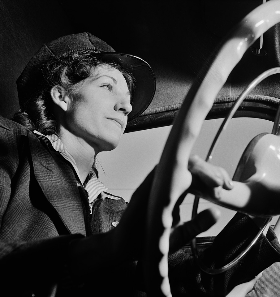 Portrait of a woman training to operate buses