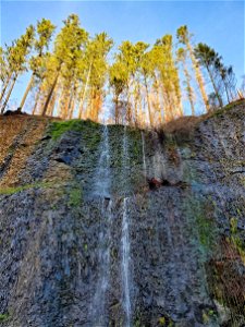 Temporary waterfall along Hwy 224, Mt. Hood National Forest