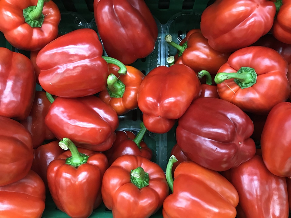 Red peppers paprika background