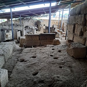 Poles from Huts in Rome during the time of Romulus and the founding Roman Forum Rome Italy