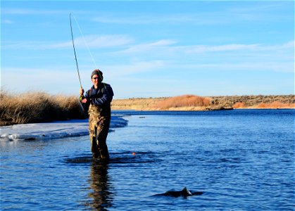 Winter flyfishing SW Wyoming photo