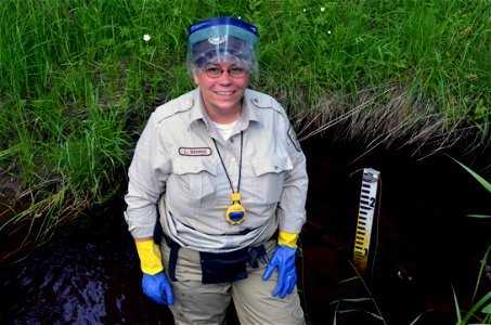 Lisa Dennis treating Ogontz River