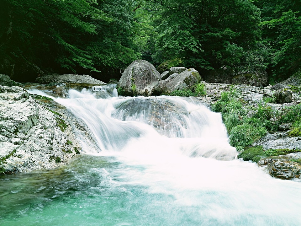 Stormy mountain river