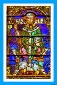 Thomas Becket Ancient Stained Glass Canterbury Cathedral.