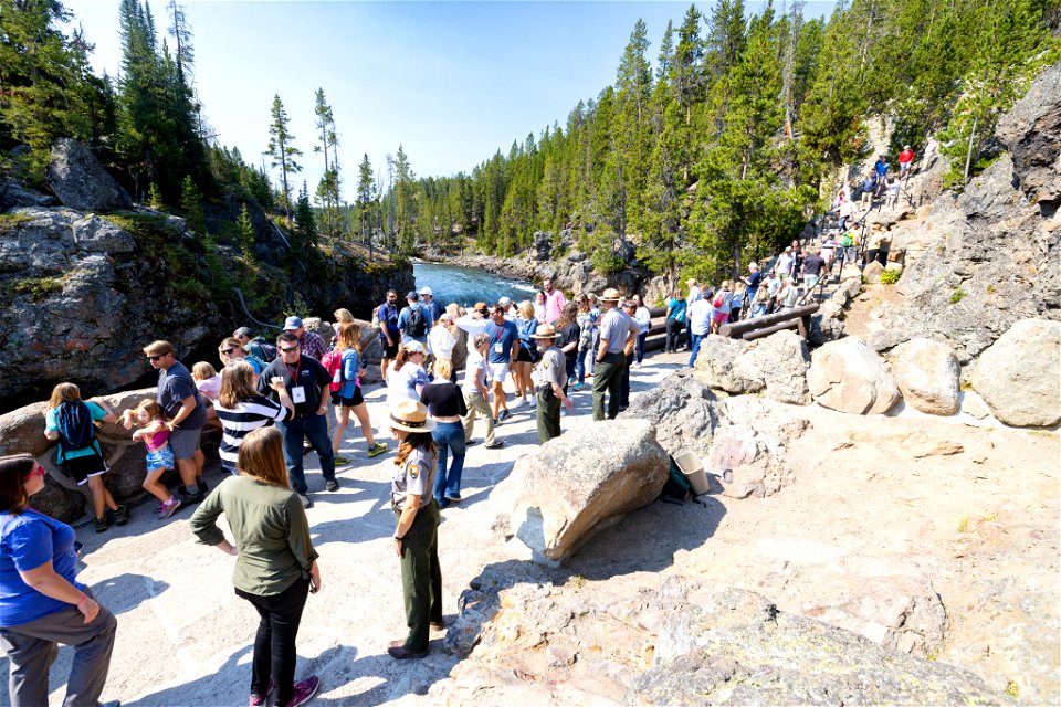 Congressional delegation visit August 19, 2022: completed project tour at Brink of the Upper Falls