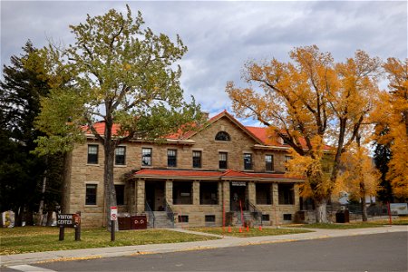 Albright Visitor Center in fall (2) photo