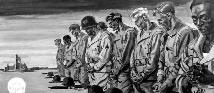 SC 374636 - Mural done by Camp Grant artist, Pvt. J. Nielson.