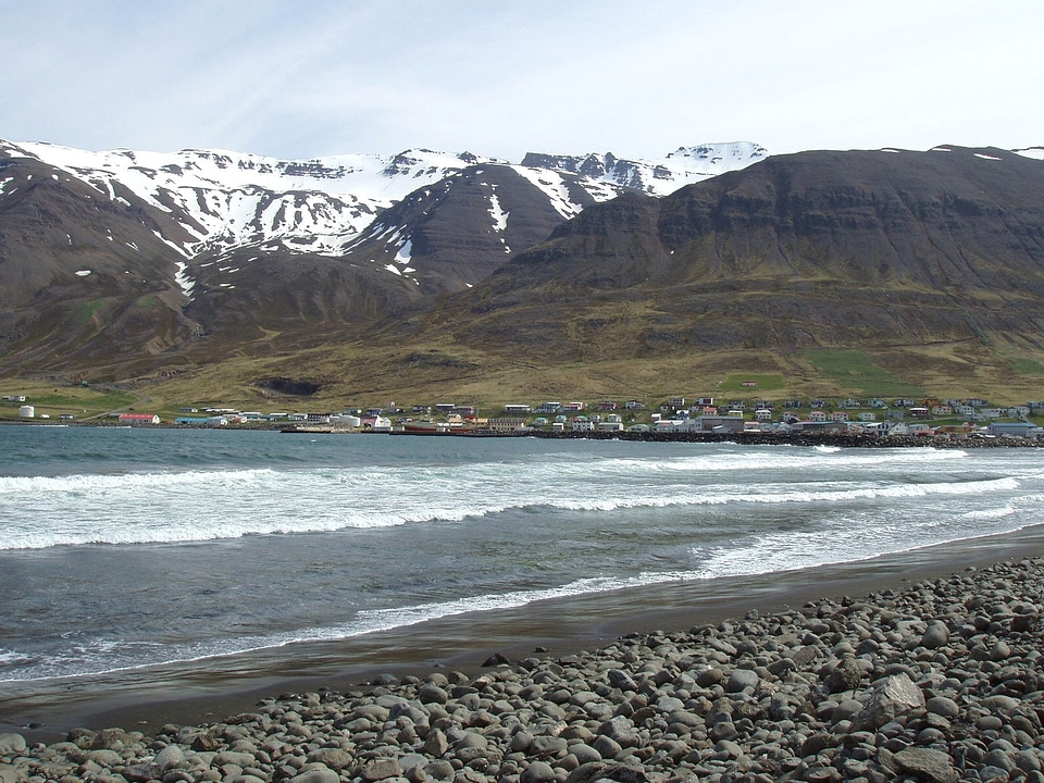 the village of Ólafsfjörður, Iceland