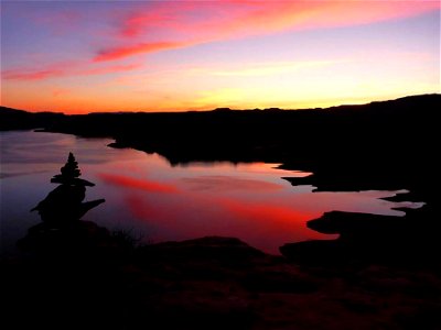 Sunset at Lake Powell, Utah photo