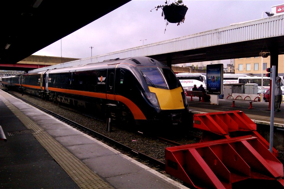 Grand Central train at Bradford Interchange photo