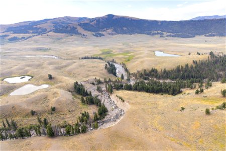 Yellowstone flood event 2022: Confluence of Lamar River and Slough Creek (September 1)