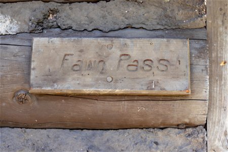 Fawn Pass Patrol Cabin sign photo