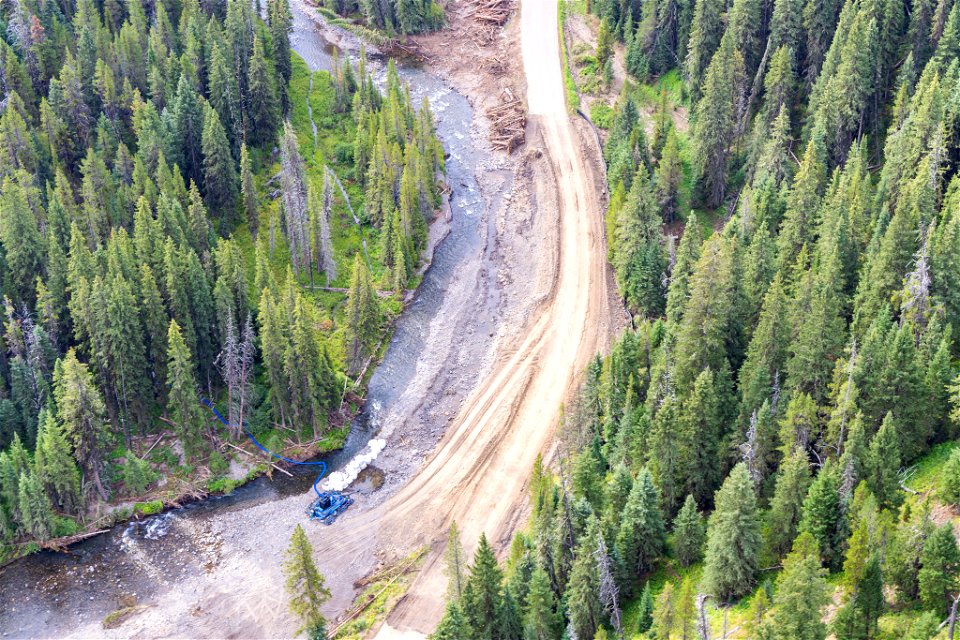 Northeast Entrance Road repair progress September 1, 2022: section 1