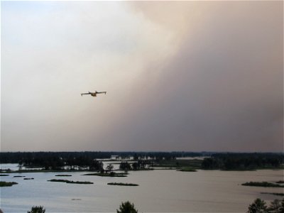 CL-215 Flying Through Smoke