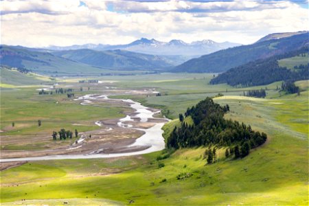 Yellowstone flood event 2022: Lamar River and Lamar Valley (after) photo
