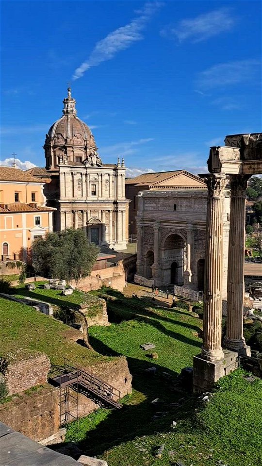 View of forum from the Capitoline Museum Rome Italy