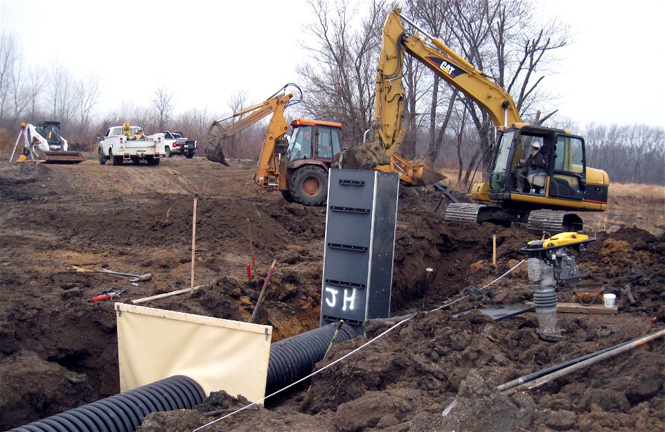 Placing the 18-inch Pipe