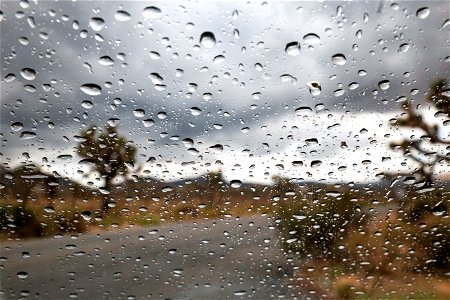 Rain on windshield photo
