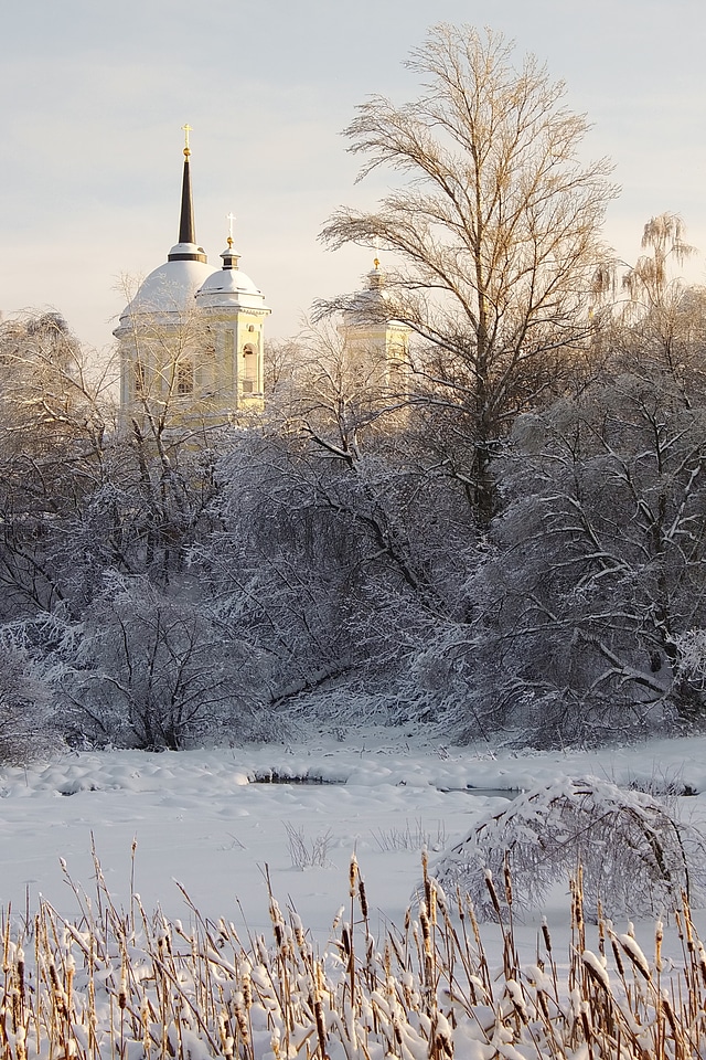 Church in snow