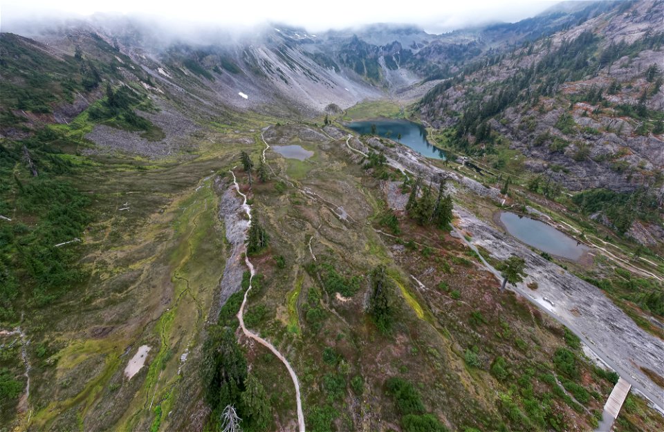 Fire and Ice Tr-before-Visitor Ctr area trails-impacts-Heather Meadows-Mount Baker-2