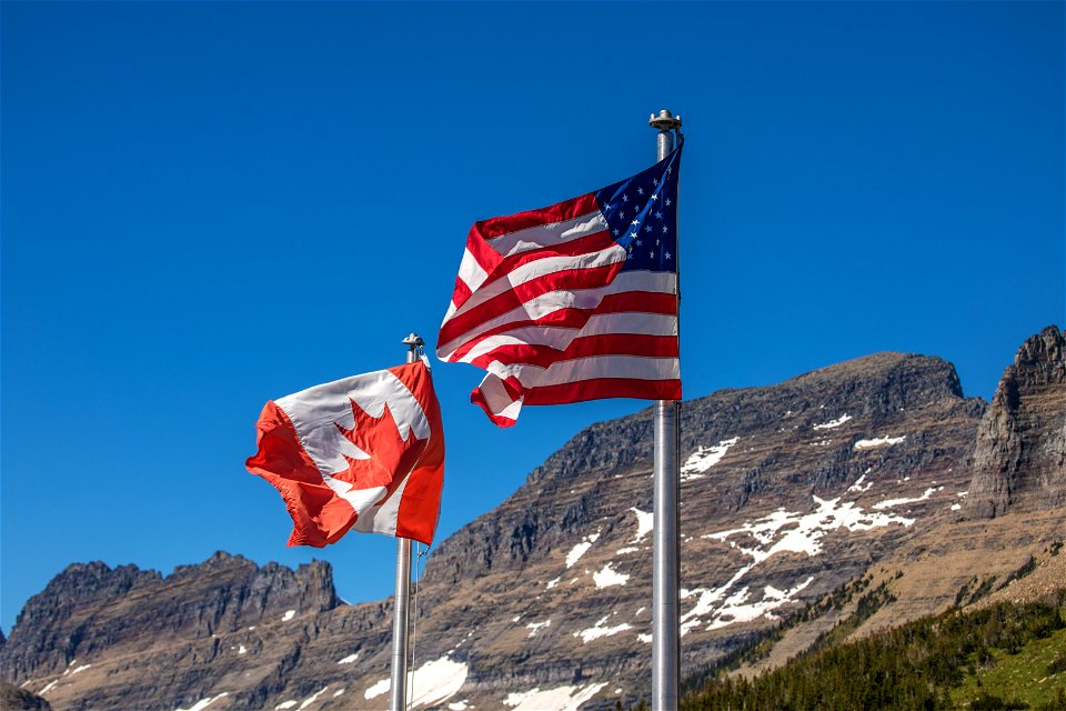 Flags over Logan Pass
