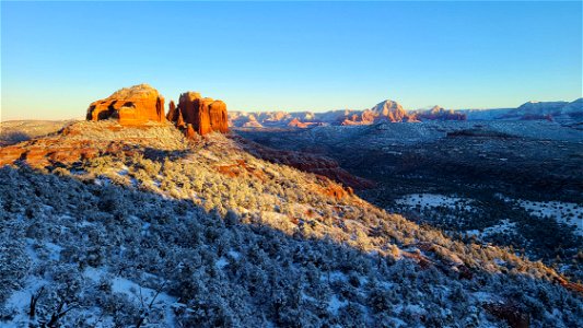Sedona Snow on Cathedral Rock