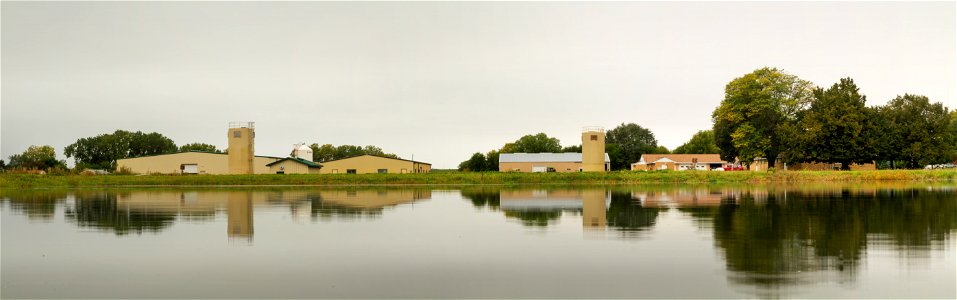 Rearing pond in autumn