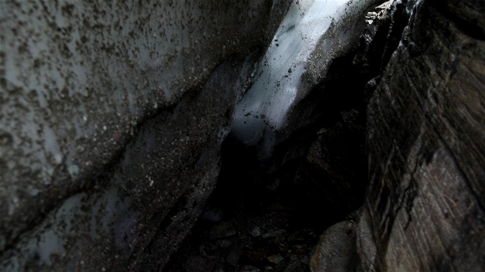 UNDER THE EDGE OF SWIFTCURRENT GLACIER photo