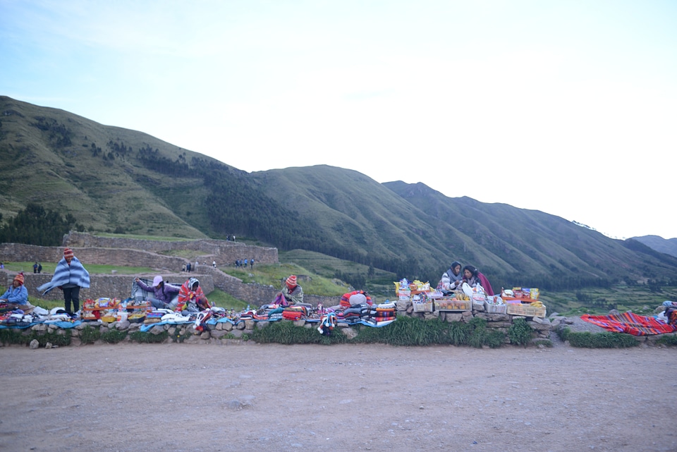 Inca Outdoor Market in Pukapukara near Cuzco, Peru