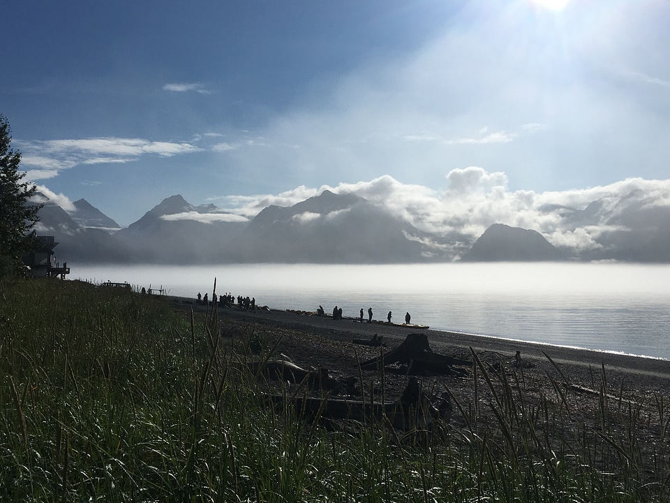 Amazing view of landscape mountain in Alaska