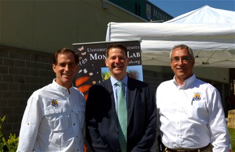 Dan Ashe, Chris Clark of Xcel Energy and Tom Melius partnering for monarchs photo