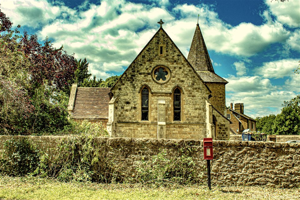 St Laurence Church Castle Road Allington. Vegetation cleared from wall. A view of the former church not seen for many years.