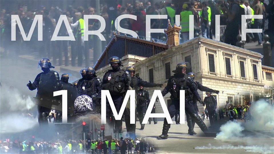 1er mai - Marseille - Heureusement, les gilets jaunes sont là !