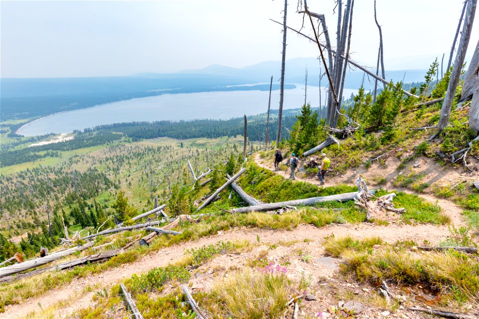 Hikers descend Mt. Sheridan Trail (2)