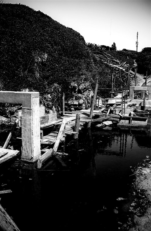 Chaos at the beach - storm damage photo