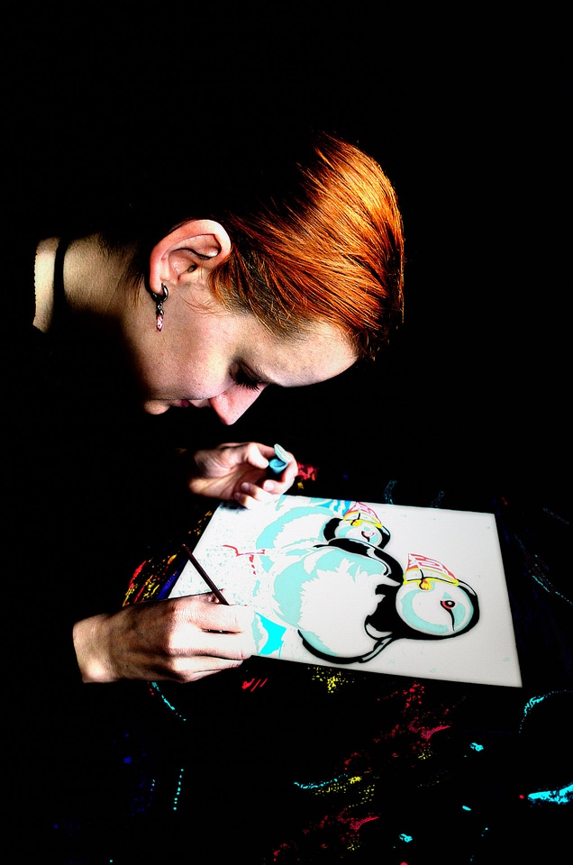 Woman Painting Image