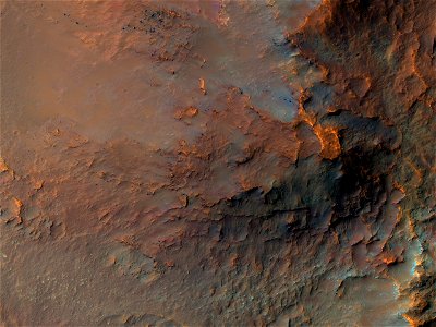 A Colorful Landslide in Eos Chasma photo