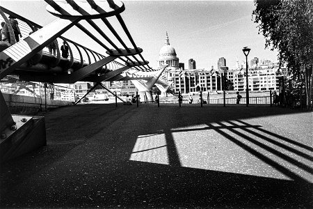 Millenium Bridge and St. Paul's Cathedral photo