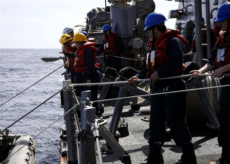 USS Porter (DDG 78) Man the Boat Deck