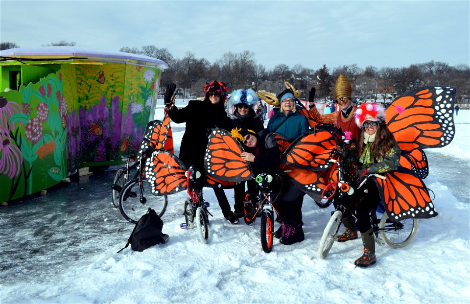 Butterfly bikes raise awareness for conservation