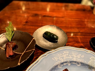 Duck Sausage with Nasturtium Leaf