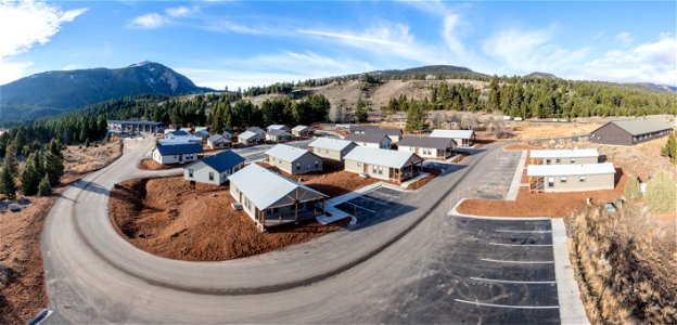 YACC Camp Housing Project: panorama construction complete