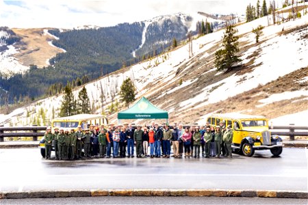 Tower-Roosevelt to Chittenden Road ribbon-cutting: group photo