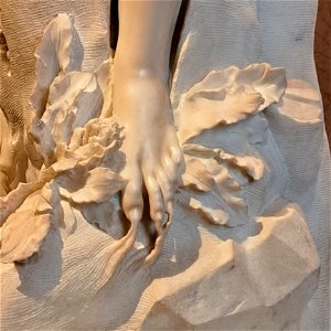 Daphne Foot Apollo and Daphne  Bernini Villa Borghese Gallary Rome Italy