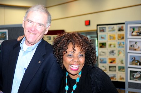 John Cornely and Mamie Parker, two contest judges excited for the final day of judging.