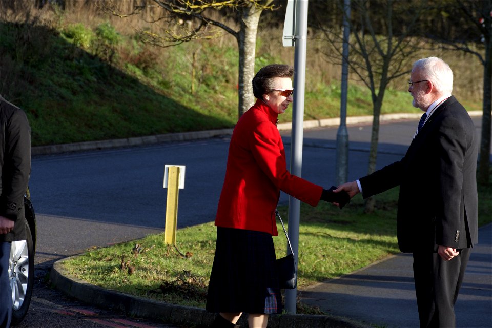 HRH Princess Anne. Princess Royal at Maidstone Hospital. Officially there to open the new Helicopter Pad.