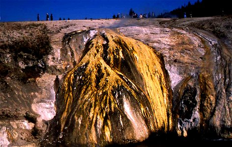 Mineral Flow Patterns, Yellowstone NP, USA photo