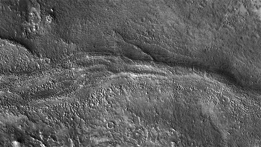 A Sinuous Ridge South of Moreux Crater photo