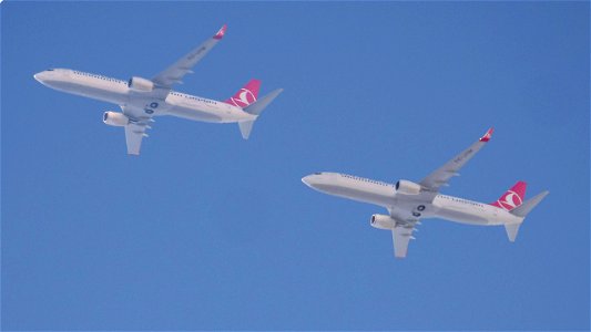 Boeing 737-9F2(ER) TC-JYM Turkish Airlines to Antalya (13300 ft.)